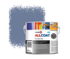 Zinsser Allcoat Exterior Muurverf RAL 5014 Duivenblauw - 2,5 liter
