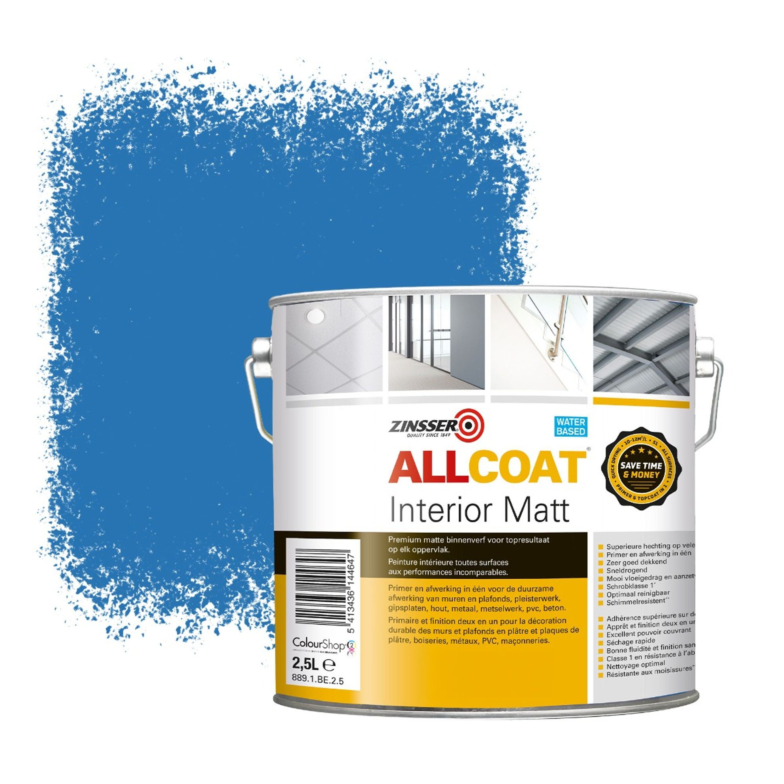 Buy Zinsser Allcoat Interior Wall Paint RAL 5015 Sky Blue 2 5 Liter buy-zinsser-allcoat-interior-wall-paint-ral-5015-sky-blue-2-5-liter