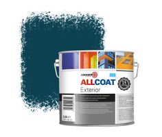 Zinsser Allcoat Exterior Außen-Wandfarbe RAL 5020 Ozeanblau - 2,5 liter