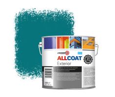 Zinsser Allcoat Exterior Außen-Wandfarbe RAL 5021 Wasserblau - 2,5 liter