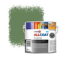 Zinsser Allcoat Exterior Muurverf RAL 6011 Resedagroen - 2,5 liter