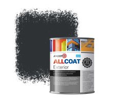 Zinsser Allcoat Exterior Muurverf RAL 7021 Zwartgrijs - 1 liter