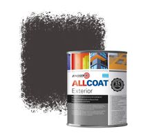 Zinsser Allcoat Exterior Wall Paint RAL 8019 Grey brown - 1 liter