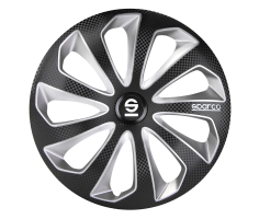 Sparco Wheel Covers Sicilia 16 inch Black Silver Carbon - 4 pieces