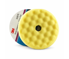 3M 50879 Perfect-It III Quick Connect Double-Sided Waffled High Gloss Polishing Disc 150mm - Yellow
