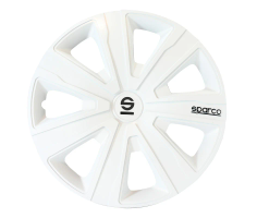 Sparco Enjoliveurs Palermo 15 pouces Blanc - 4 pièces