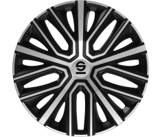 Sparco Enjoliveurs Modena 14 pouces Noir Argent - 4 pièces