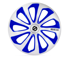 Sparco Wheel Covers Sicilia 15 inch Silver Blue Carbon - 4 pieces