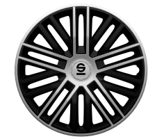 Sparco Enjoliveurs Bergamo 14 pouces Noir Argent - 4 pièces