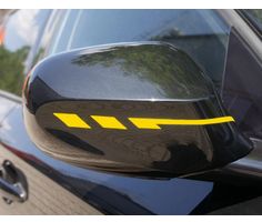 FOLIATEC PIN Striping Tapas de espejo Amarillo - 2 piezas