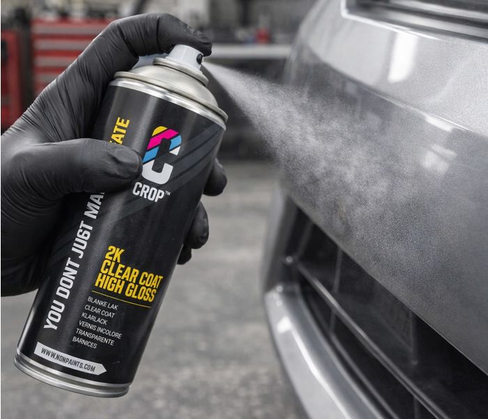 Camaleonte 2K HS Vernice Trasparente Spray 200 Ml Con Indurente | Fondo Lucido Acrilico Per Auto | Riparazione Graffi E Protezione UV