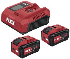 FLEX 18V Batterie de démarrage 2x 8,0 Ah XT + Chargeur rapide