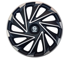 Sparco Hubcaps Varese 15 inch Silver Black - 4 pieces