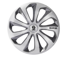 Sparco Wheel Covers Sicilia 16 inch Silver Grey Carbon - 4 pieces