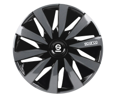 Sparco Wheel Covers Lazio 13 inch Black Grey - 4 pieces