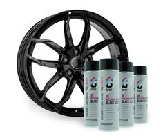 CROP Peel Paint Spray Felgenset SCHWARZ GLANZ - 4x 500ml