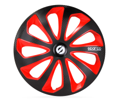 Sparco Wheel Covers Sicilia 16 inch Black Red Carbon - 4 pieces