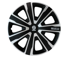 Sparco Wheel Covers Palermo 14 inch Silver Black - 4 pieces