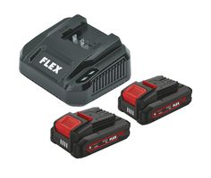 FLEX P-Set 22 Q Juego de Carga 18V 2x 2,5Ah + Cargador de Batería
