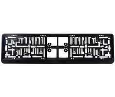 Porte-plaque d'immatriculation en plastique noir