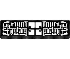 Porte-plaque d'immatriculation en plastique Aspect Carbone